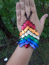 Load image into Gallery viewer, Scalemail Handflowers - Slave Bracelets - Chainmail Hand Bracelets