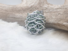 Load image into Gallery viewer, Pinecone Pendant - Dragonscale Chainmail Weave Necklace