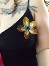 Load image into Gallery viewer, Scalemail Flower - Made to Order - Ornament, Brooch or Hairclip