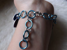 Load image into Gallery viewer, Scalemail Handflowers - Slave Bracelets - Chainmail Hand Bracelets
