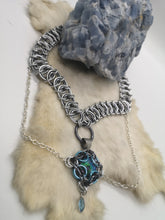 Load image into Gallery viewer, Ice Swarovski Crystal Dragonscale Weave Choker Necklace