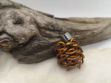 Load image into Gallery viewer, Pinecone Pendant - Dragonscale Chainmail Weave Necklace