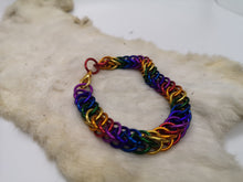 Load image into Gallery viewer, Chainmail Pride Bracelets - Helm or Persian Weave