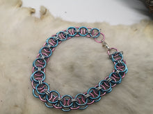 Load image into Gallery viewer, Chainmail Pride Bracelets - Helm or Persian Weave