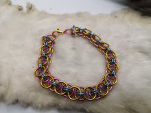 Load image into Gallery viewer, Chainmail Pride Bracelets - Helm or Persian Weave