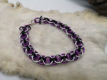 Load image into Gallery viewer, Chainmail Pride Bracelets - Helm or Persian Weave