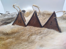 Load image into Gallery viewer, Leather Rune Pyramid Ornament