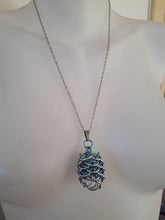 Load image into Gallery viewer, Pinecone Pendant - Dragonscale Chainmail Weave Necklace