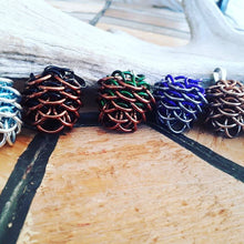 Load image into Gallery viewer, Pinecone Pendant - Dragonscale Chainmail Weave Necklace