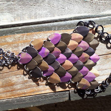 Load image into Gallery viewer, Titanium Scalemail Handflowers - Slave Bracelets - Chainmail Hand Bracelets