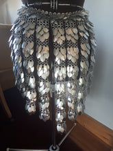 Load image into Gallery viewer, Scalemail Paneled Skirt - Silver - Adjustable - Unique