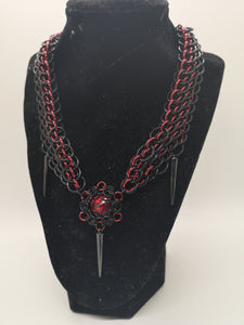 Morgana Swarovski Crystal Dragonscale Weave Choker Necklace