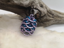 Load image into Gallery viewer, Pinecone Pendant - Dragonscale Chainmail Weave Necklace
