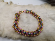 Load image into Gallery viewer, Chainmail Pride Bracelets - Helm or Persian Weave
