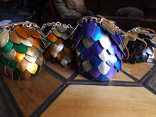 Load image into Gallery viewer, Dragonscale Dice Bags - Medium - Scalemail and Chainmail Pouches
