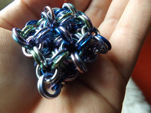 Chainmail Cube Fidget Toys - Japanese 8 in 2 - Geometric Toy - Made to Custom Order