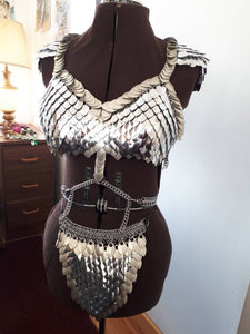 Silver Warrior Seraphim Scalemaille Harness - Ready to Ship