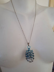 Pinecone Pendant - Dragonscale Chainmail Weave Necklace