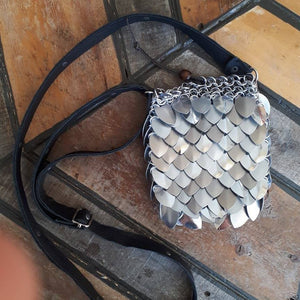 Scalemail Waterbottle Holder - Dragonscale Waterbottle Carrier/Sling - Made to Custom Order
