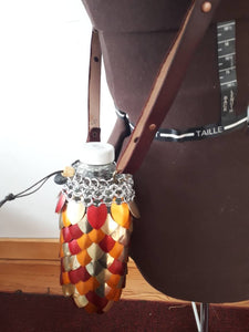 Scalemail Waterbottle Holder - Dragonscale Waterbottle Carrier/Sling - Made to Custom Order