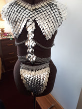 Load image into Gallery viewer, Silver Warrior Seraphim Scalemaille Harness - Ready to Ship
