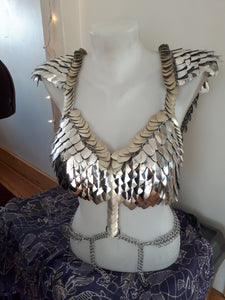Silver Warrior Seraphim Scalemaille Harness - Ready to Ship