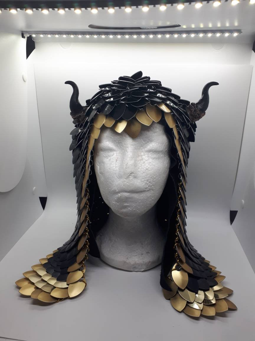 Scalemail Coif - Dragon Spirit Hood - Made to Order